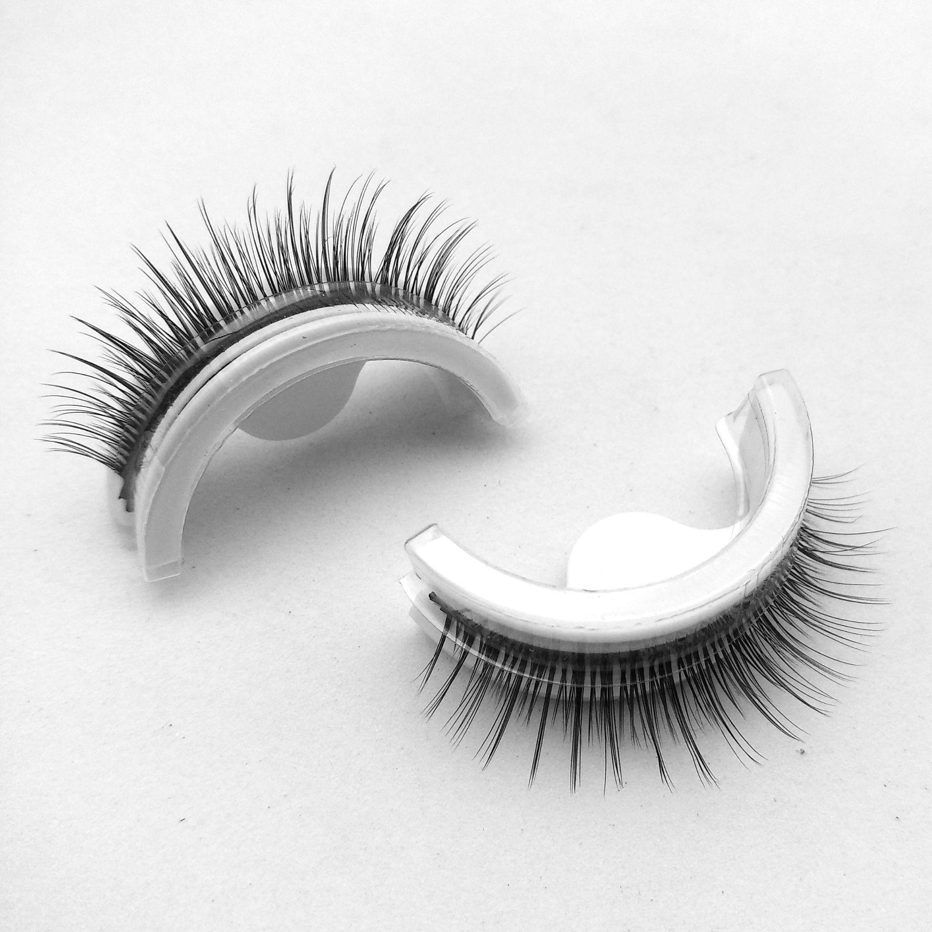 1 Paar wiederverwendbare, selbstklebende falsche Wimpern, 3D-Nerz-Wimpern, Wimpernverlängerung ohne Kleber, 3 Sekunden zum Tragen, kein Kleber erforderlich, Wimpern 5