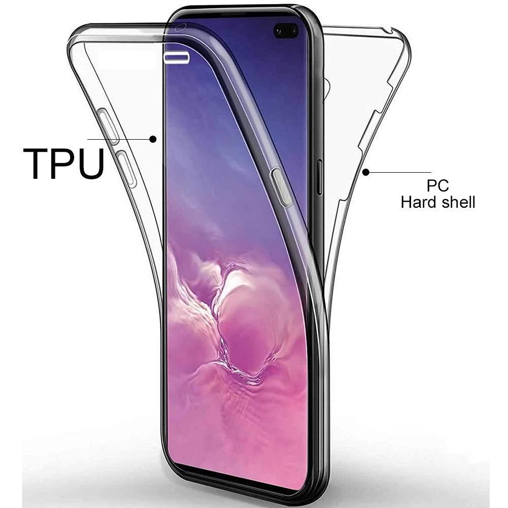 360 Ganzkörper-Hart-PC-Rückseite + weiche TPU-Vorderseite, transparente Handyhülle für Huawei, Samsung, Xiaomi, iPhone Huawei P30 transparent