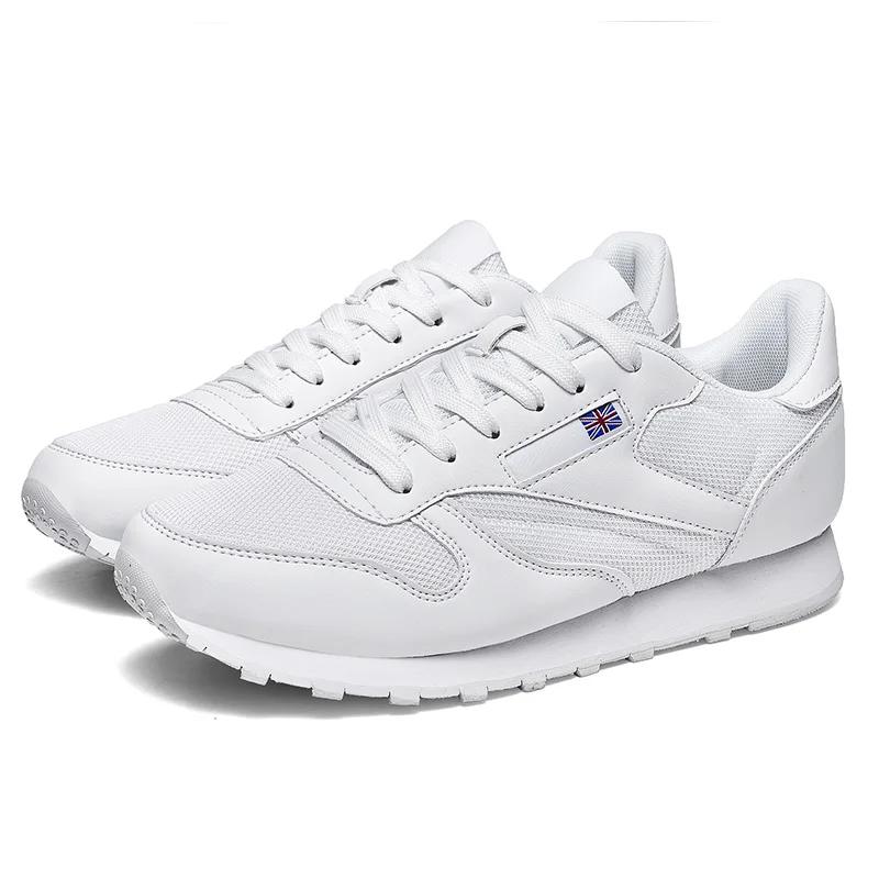2024 neue Frühjahr und Herbst Durable Gummi Sohle Anti Slip Sport Schuhe Leder Casual Paar Schuhe Plus Schuhe für Männer Größe 47 38 weiß