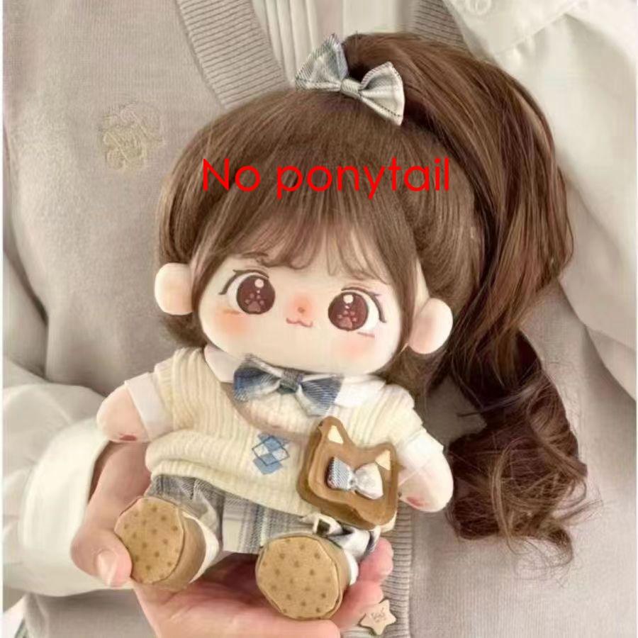 Miaomiao Baumwollpuppenbestand 20 cm Austauschbare Babykleidung Plüschpuppe Gefüllte Anpassungsfigur Puppengeschenke für Mädchen Skeletonless