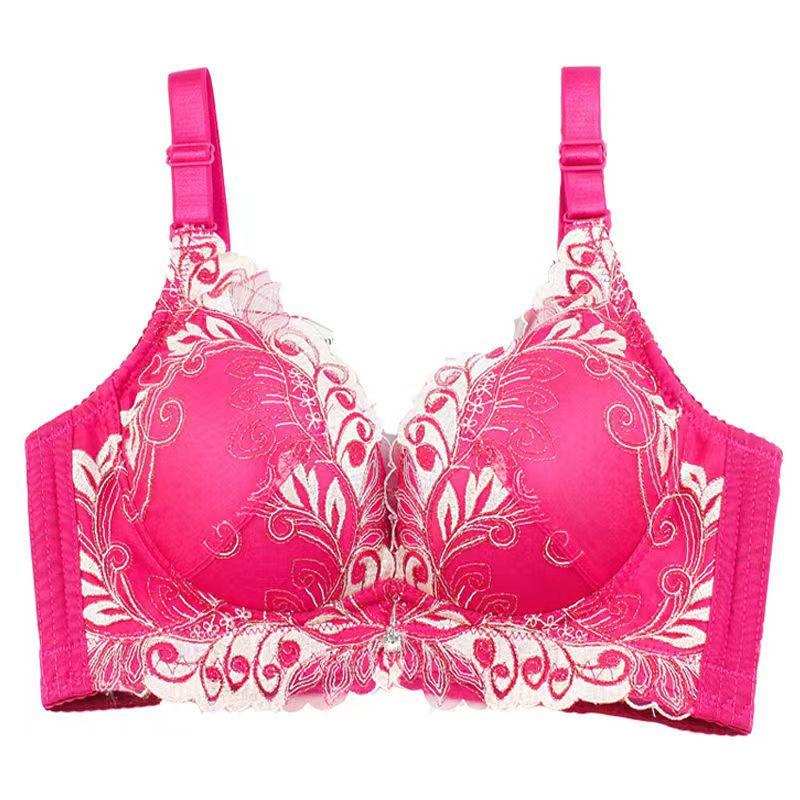 Hochwertige BHs ohne Stahlring Unterwäsche Damen Geraffte BHs zum Sammeln zusätzlicher Brüste, um ein Hängen zu verhindern BH in Übergröße 32/70A