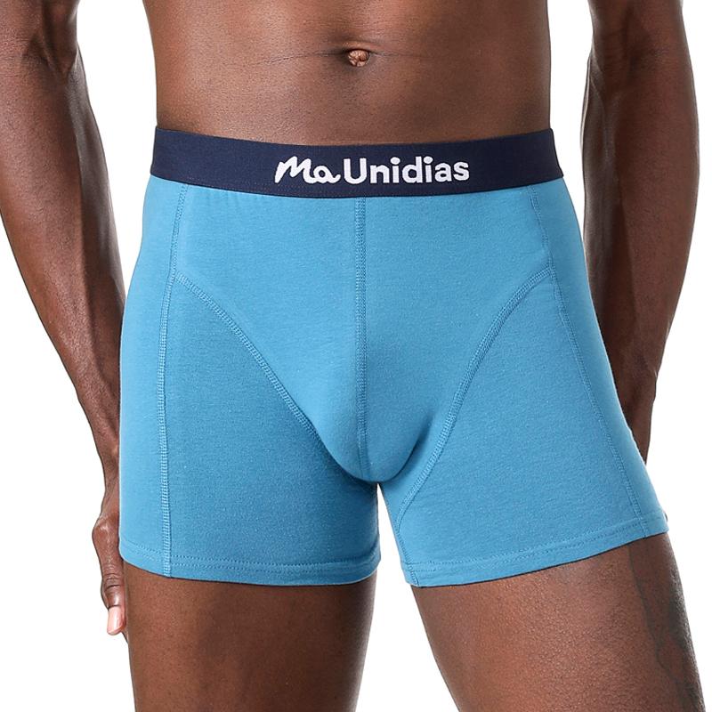 1Pcs Herren Höschen Baumwolle Männer Boxer Bequeme Unterwäsche Für Mann Druck Unterhose S himmelblaue