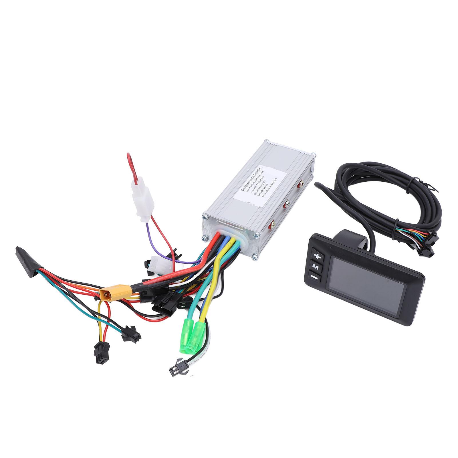 36V 48V 60V 500W 28A Elektro-Fahrrad-Controller-Kit Aluminiumlegierung Bürstenloser Controller mit G51 LCD