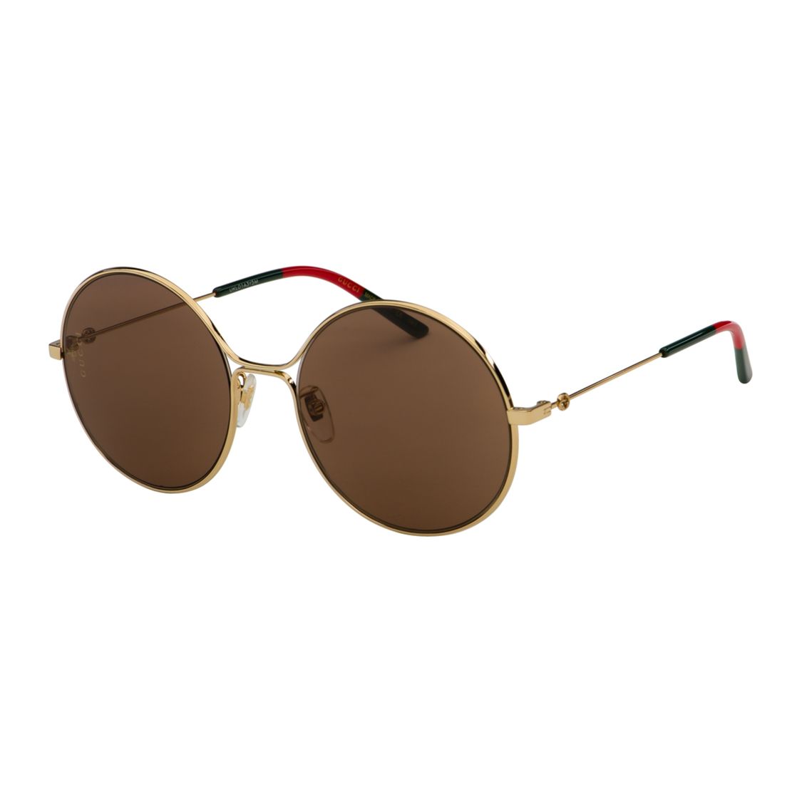 Gucci Retro Braune Gläser Runde Sonnenbrille Damen Sonnenbrille GG0395S-002 Dust Bag+Eyeglass Case (Random Color),Brown,58