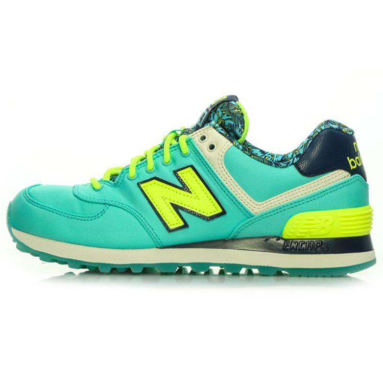 New Balance 574 Luau Pack Damen Sneaker Blau Gelb WL574ILA 38