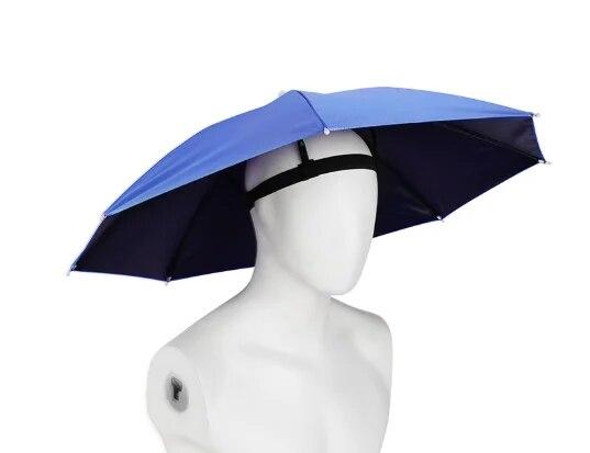 Kopf-Trage-Regenschirm Für Männer Und Frauen Outdoor Faltbarer Sonnen-Regenschirm Outdoor Sonnenschutz Winddichter Regenschirm, Faltbarer Hut-Regenschirm