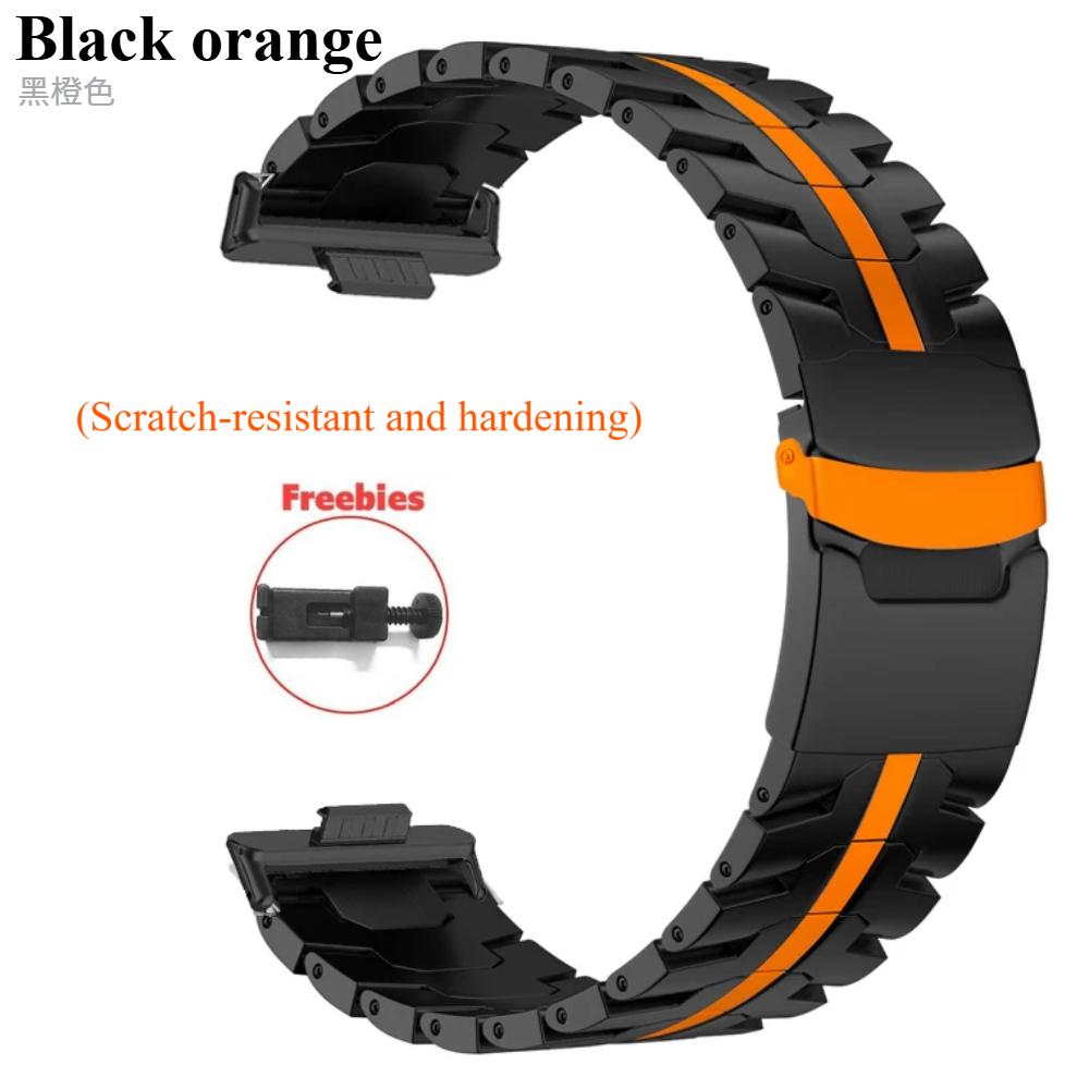 Luxus Titanarmband für Huawei Watch Fit4Pro/Fit4/Fit3 Herren Business Legierungsarmband für HUAWEI WATCH FIT4 FIT3 Armband Correa Huawei Fit 4 Pro black