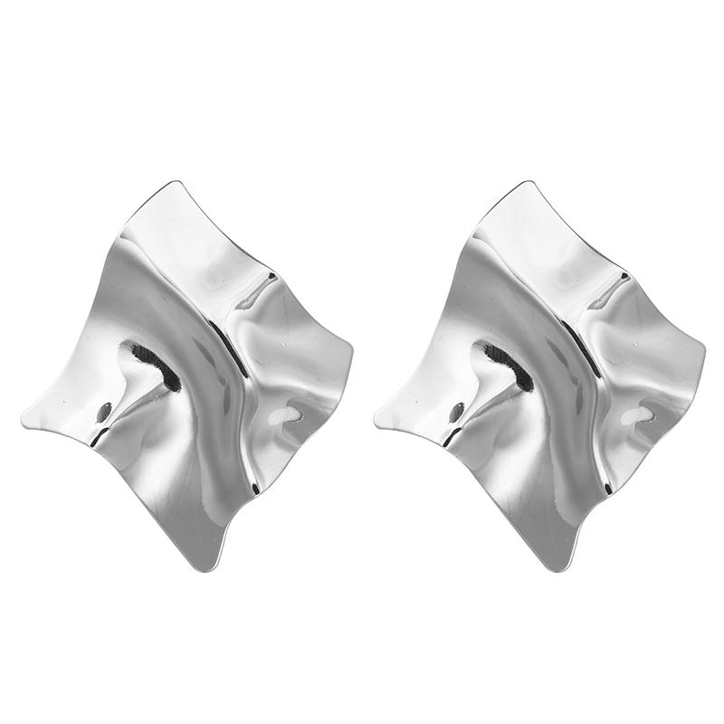 Vintage Ohrringe Groß Für Damen Statement Ohrringe Geometrisch Metall Anhänger Ohrringe Trend Modeschmuck white