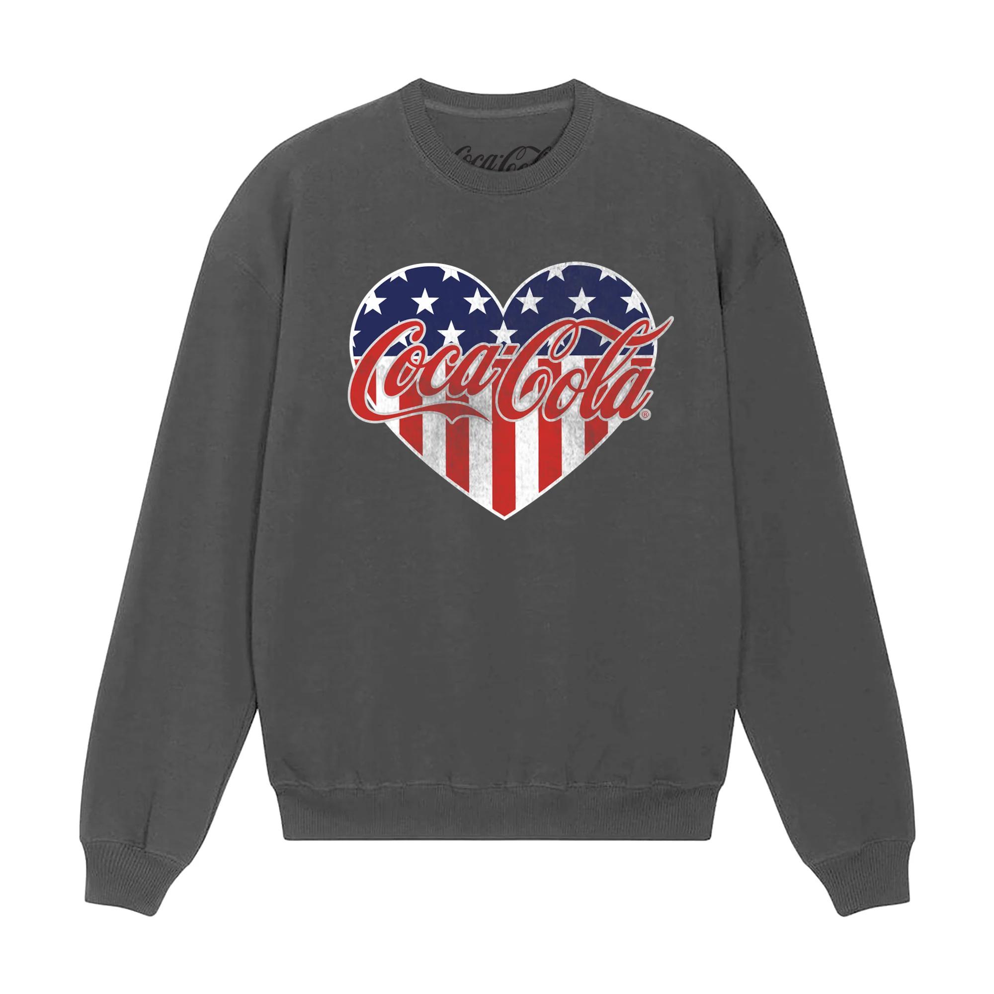 Coca-Cola Unisex-Sweatshirt „Americana“ für Erwachsene L kohle