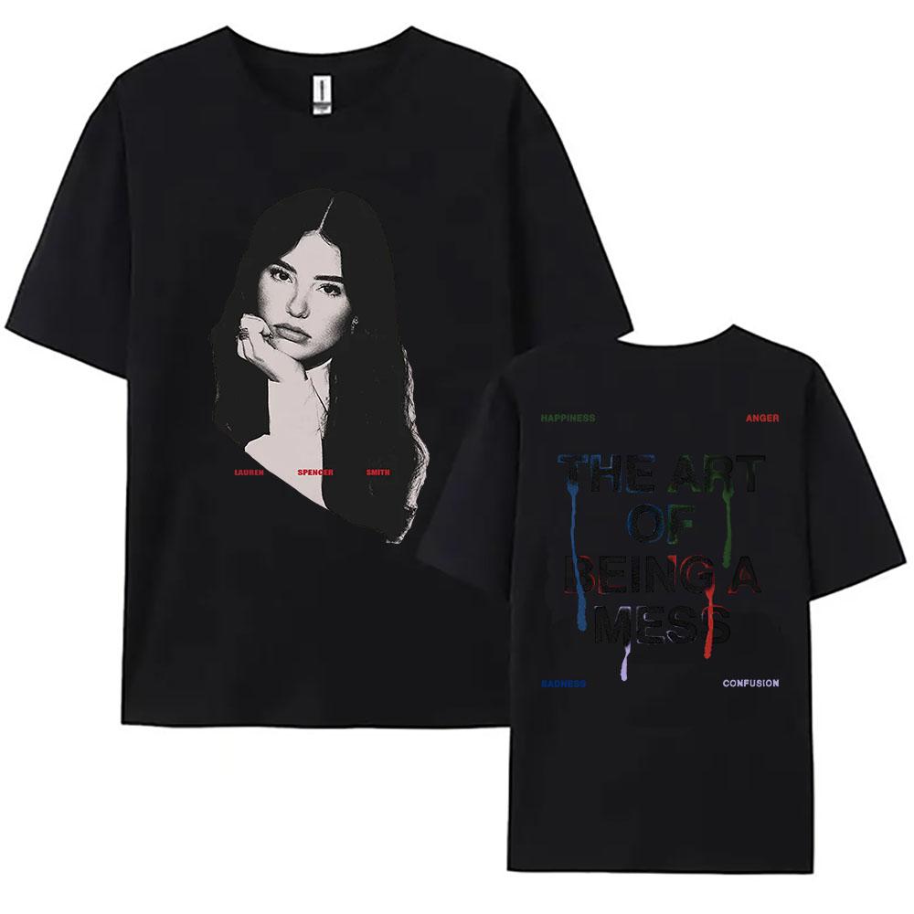 Die Kunst, ein Chaos zu sein Foto-T-Shirt LAUREN SPENCER SMITH T-Shirt Sommer Baumwolle Damen Herren T-Shirt Locker Mode Sänger-Print T-Shirt L