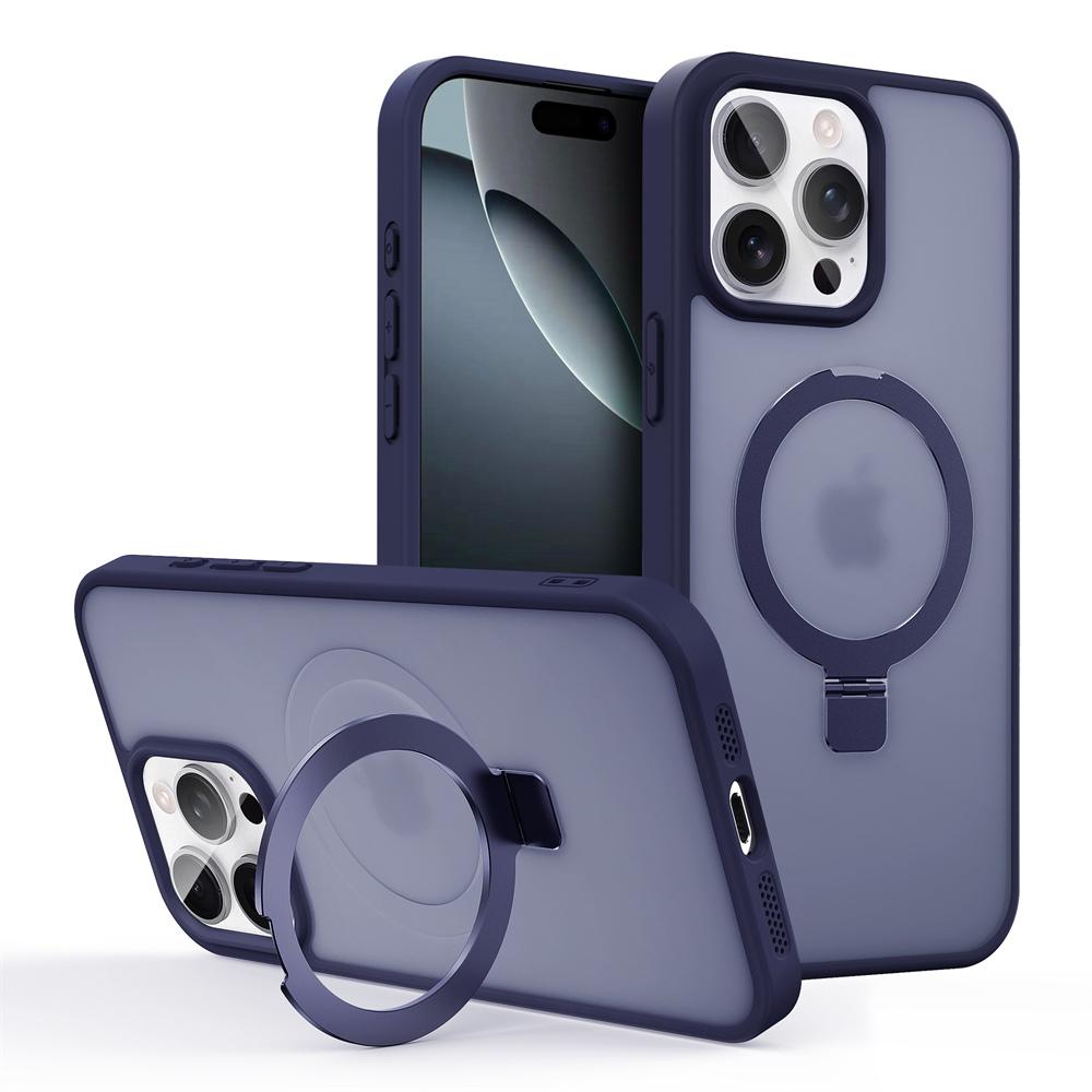 Stoßfeste Magnetische Ständer-Matte Hülle Für Für Iphone 16 15 14 Plus 13 12 11 Pro Max Hülle Mit Halter Ständer Abdeckung für Magsafe For iPhone 12 Pro
