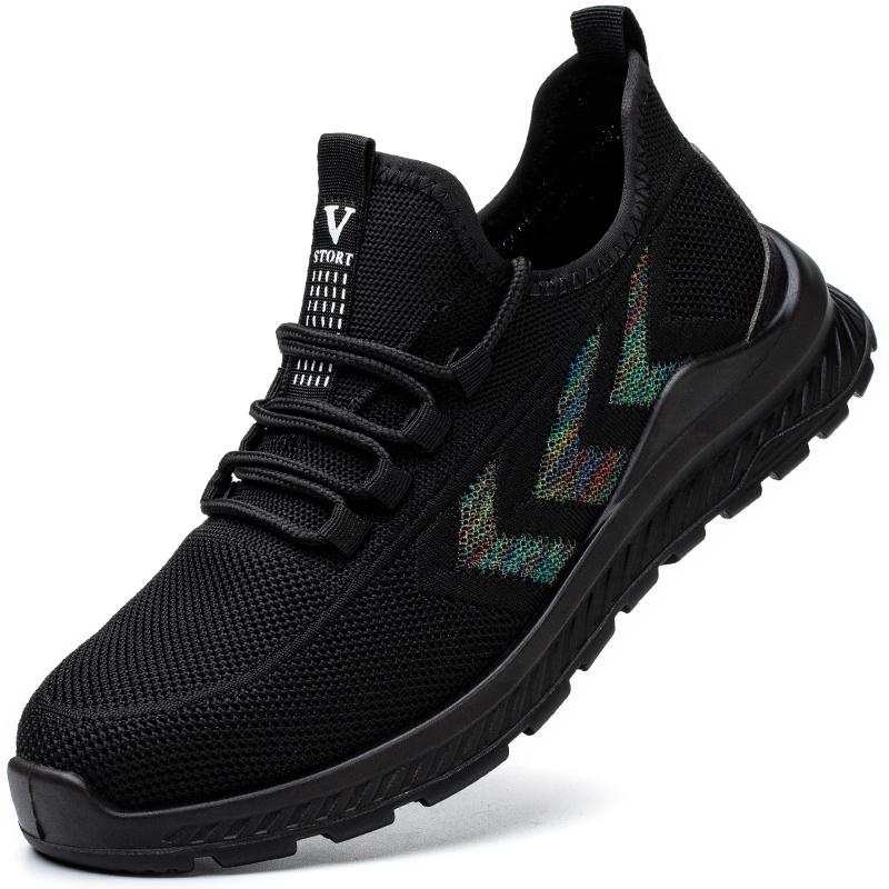 Atmungsaktive Arbeitsschuhe für Herren mit Stahlkappe, Sicherheitsschuhe für Herren, leichte, pannensichere Arbeitsschuhe, Stiefel für Herren, Schutzschuhe 46