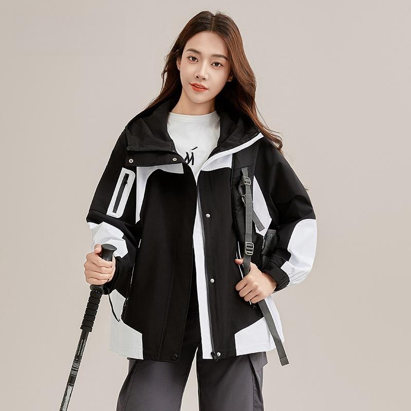 Neue Damen Winter Kurz Outdoor Koreanischer Stil Locker Lässig Baumwolljacken, Jacken, Verdickte Jacken 2XL schwarz