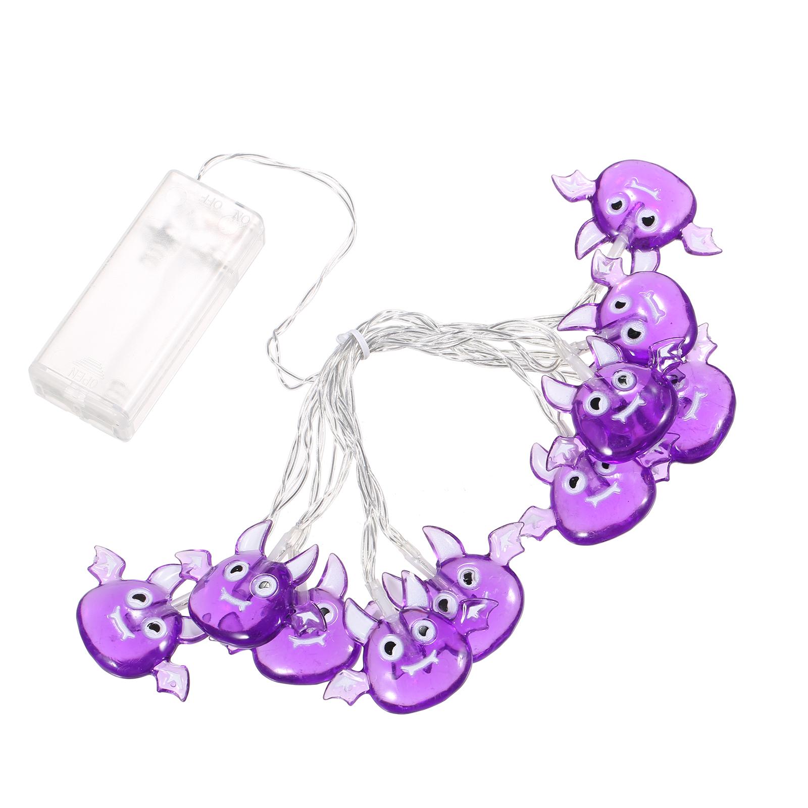 Halloween-Lichterkette, Urlaub, dekorative Lichter, Lichterkette, Atmosphäre, Halloween-Dekorationslicht 1.5 meters 1 pack violett