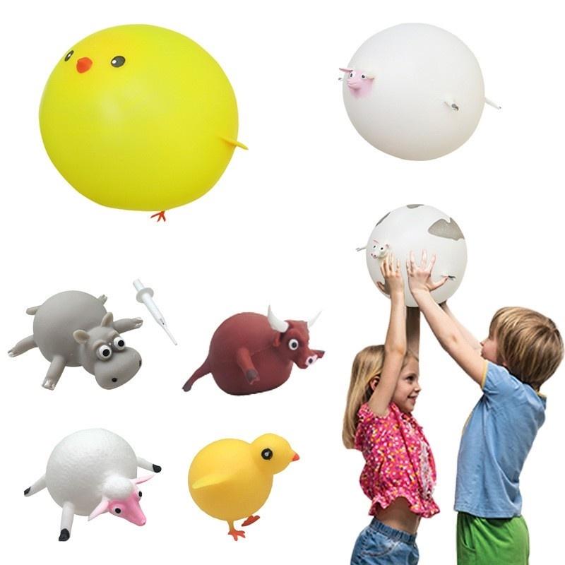 Kinder Spielzeug Lustige Blasen Tiere Spielzeug Dinosaurier Angst Stress Relief Aufblasbaren Ballon Squeeze Ball animal(1PC)