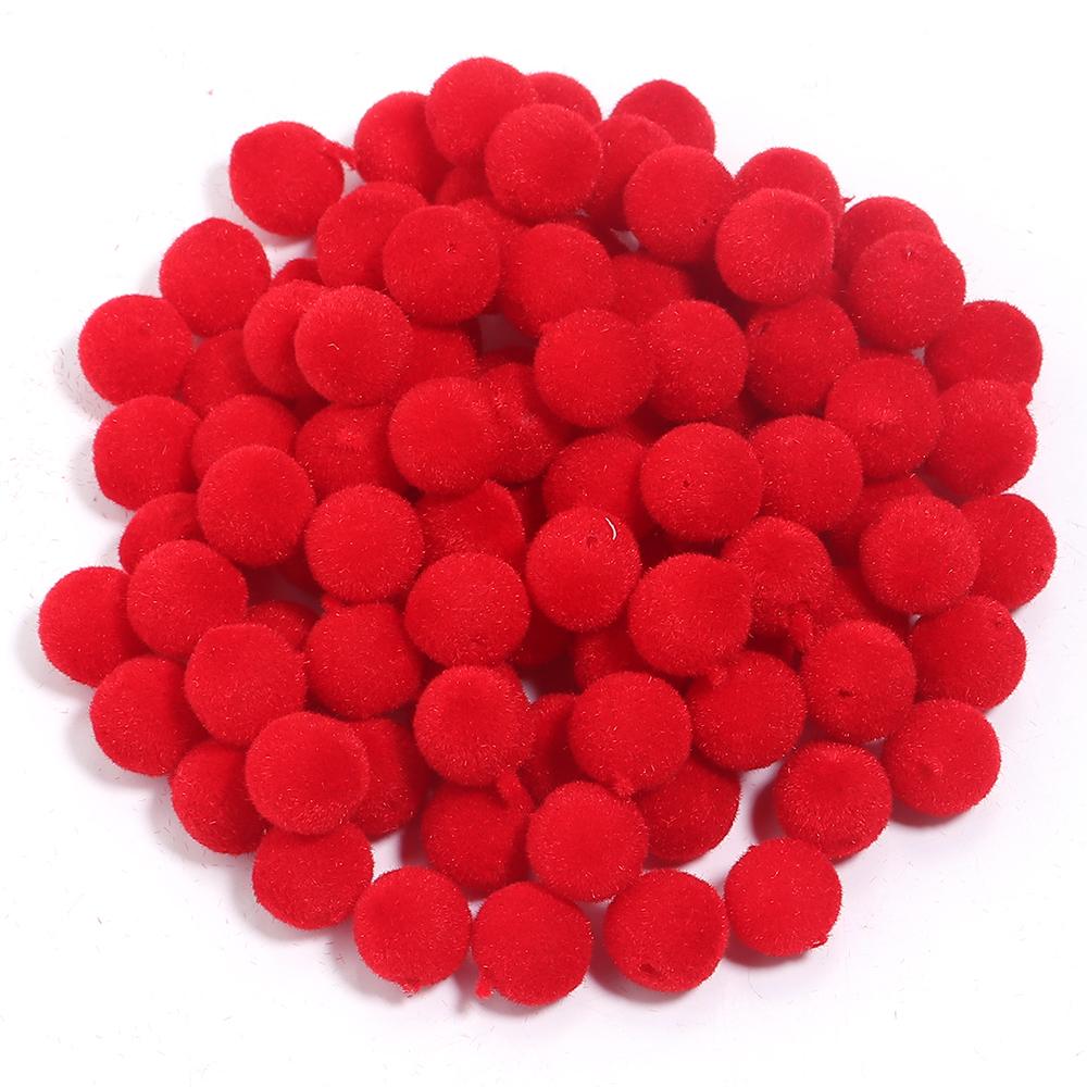 100 Stück/Los Tief Farbe Samt Oberfläche Harz Perlen Rund Lose Abstandshalter Perlen Für Schmuckherstellung DIY Armband Halskette Zubehör rot
