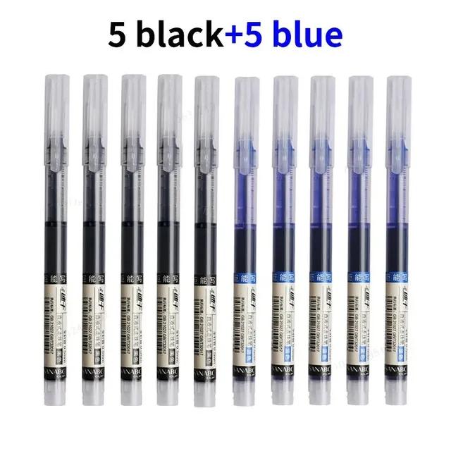 10 Teile/satz Hohe Qualität Nadel Typ Gel Stifte Gerade Flüssigkeit Kugelschreiber Kawaii Schreibwaren Schule Bürobedarf Schreiben 10PCS
