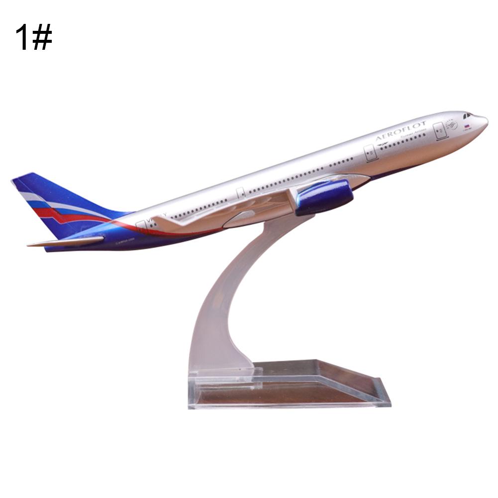 Lustiges A330-Flugzeugmodell aus Druckguss, 16 cm, mit Basis, Bildungs-Kinderspielzeug Russian A330