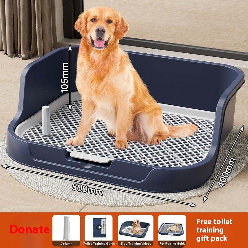 Hundestubenreinheitstoilette, Hunde-Pinkelpadhalter aus Kunststoff mit abnehmbarem Netz, Wiederverwendbarer Hunde-Stubenreinheitstrainer Hunde-Toilettenschale für Haustiere bis