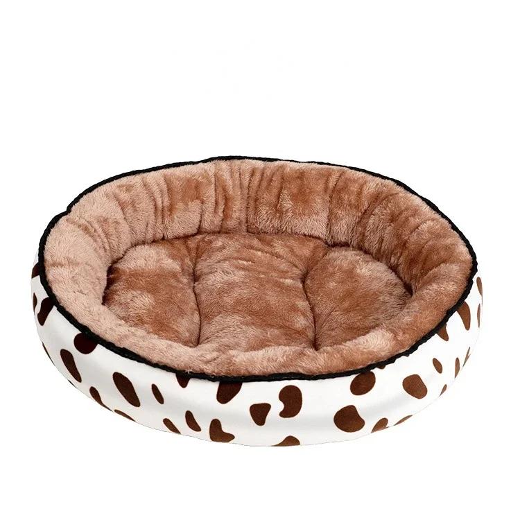 Hundebett, Kissen für kleine und mittelgroße Hunde, doppelseitig, weicher Baumwollkorb, warmes Haus, waschbares Bett für Hundezubehör, Heimtierbedarf L 60x48cm