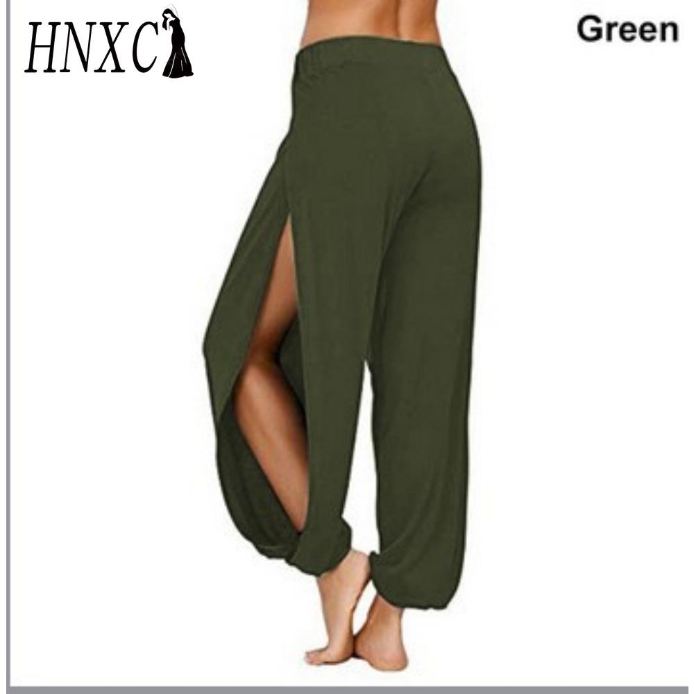 HNXC Damenmode Lässige Einfarbige Print Hosen & Caprihosen XL grün