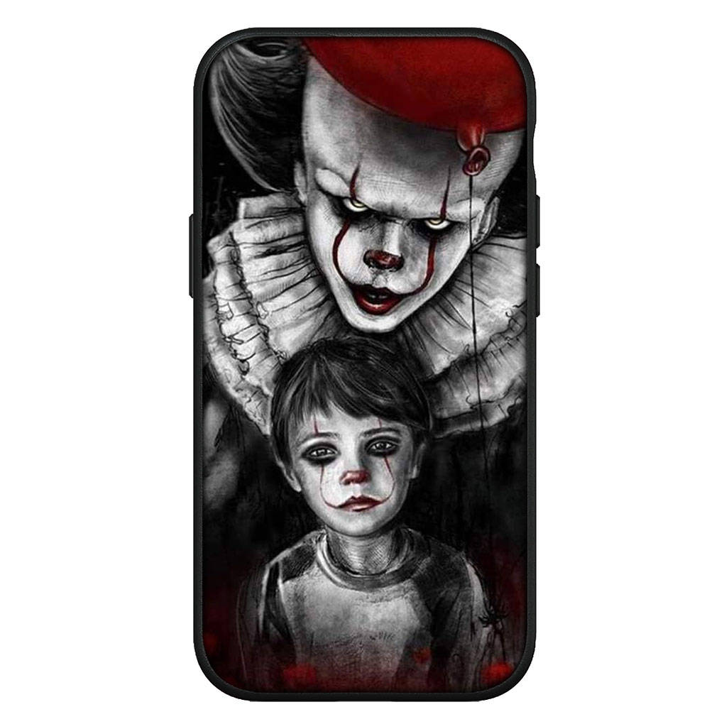 Hülle für iPhone 16 15 14 Xiaomi Redmi Note 13 12 11 Pro Max X 10 8 9 XR Samsung Galaxy S24 S23 A05 OPPO Huawei Pennywise Stephen King's IT Handyhülle for iPhone X himmelblau