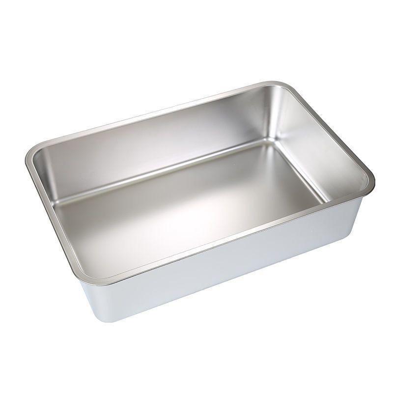 Extrem große offene Katzentoilette aus Edelstahl für Maine Coon Katzen - Spritzschutz, Leicht zu reinigen 70*50cm Lid Only