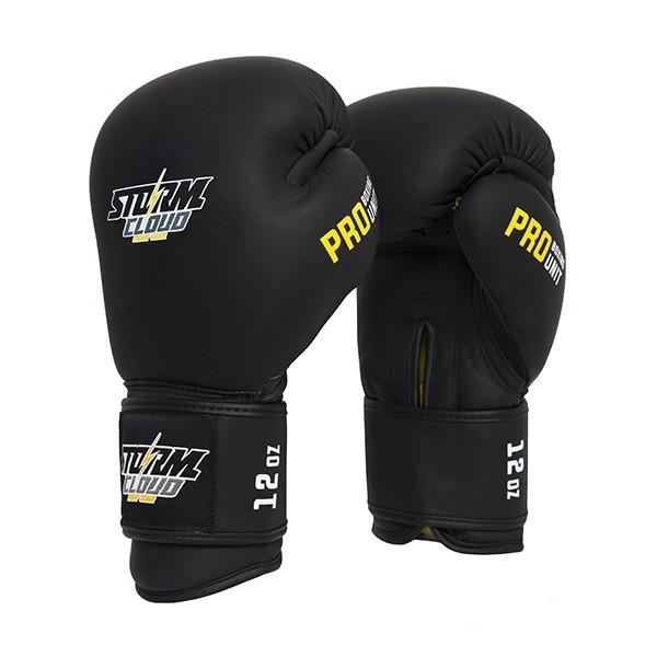 StormCloud Boxing Pro Echte Leder Boxhandschuhe Schwarz 16oz