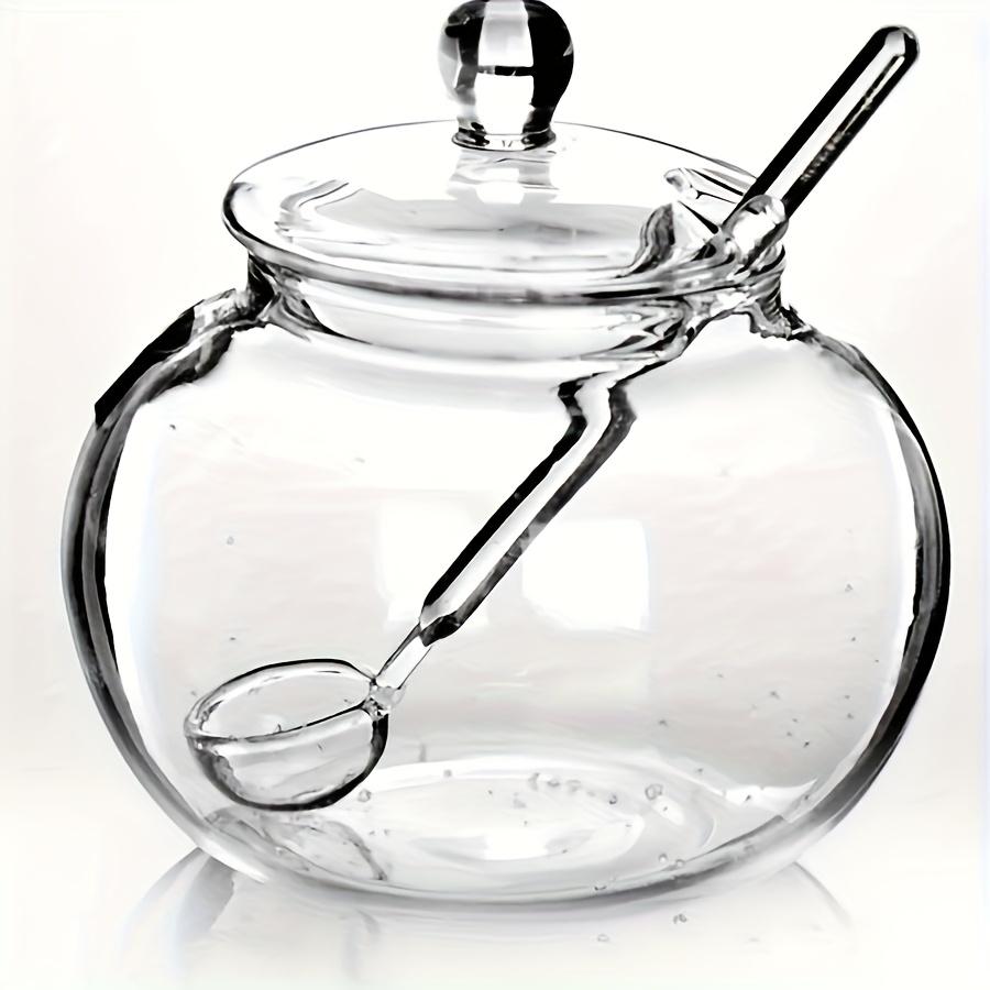 250ml Zuckerdose aus klarem Glas mit Löffel|Transparenter Gewürzbehälter für Küche, Heimorganisation, Kochen, Süßigkeiten-Aufbewahrungstopf, Glasbehälter für Zucker, Gewürze transparent
