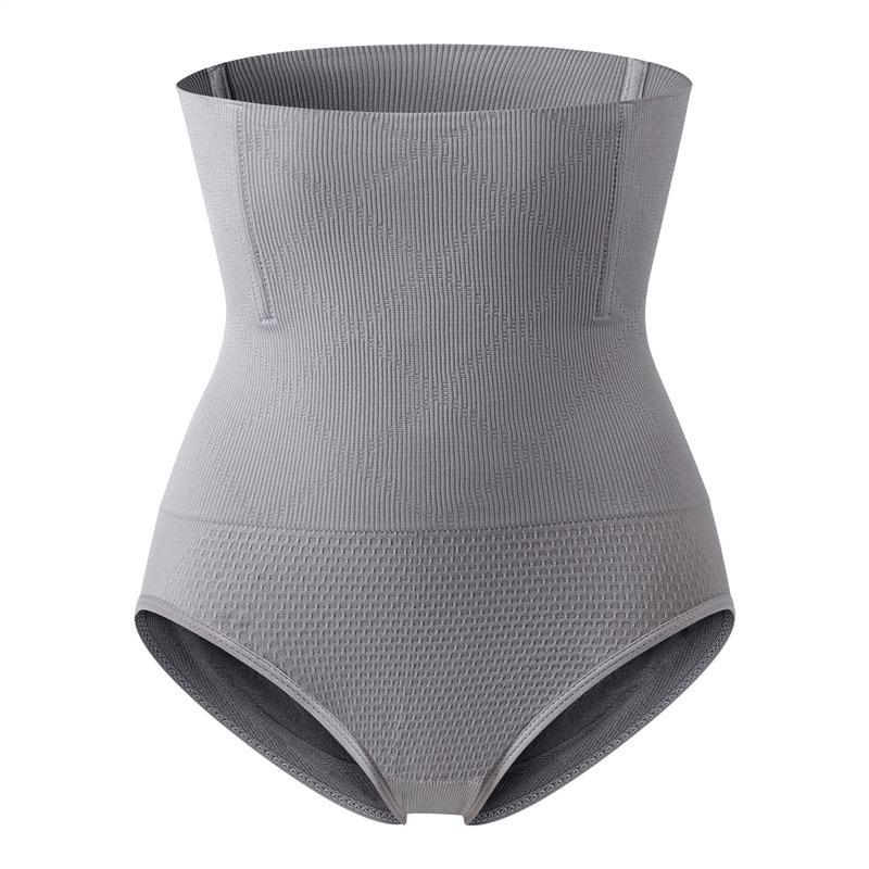 Hohe Taille Postpartale Nahtlose Bauchhöschen Nahtlose Hip Lift Body Sculpting Body Hosen Damen Body Shaper Hosen Plus Größe XS/S grau