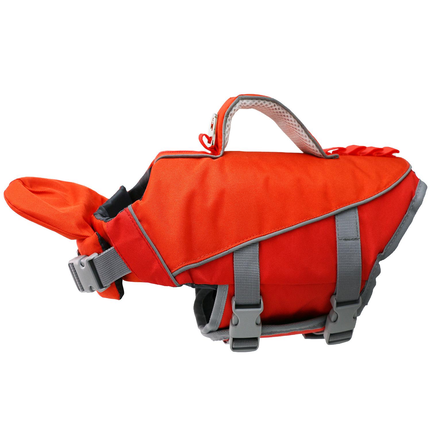 Hunde Schwimmweste Zum Schwimmen Bootfahren Hohe Sichtbarkeit Hunde Rettungsweste Für Kleine Große Hunde Sicherheit Welpen Schwimmhilfe Mit Rettungsgriff (Orange-red,M--7.5-15kg) orangerot