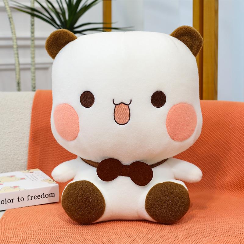 25/35/45cm Bubu und Dudu Panda Plüschtiere Niedlicher Cartoon Panda Bär Stofftier Weiches Kissen Raumdekoration Kindergeburtstag Weihnachten Geschenke 35CM