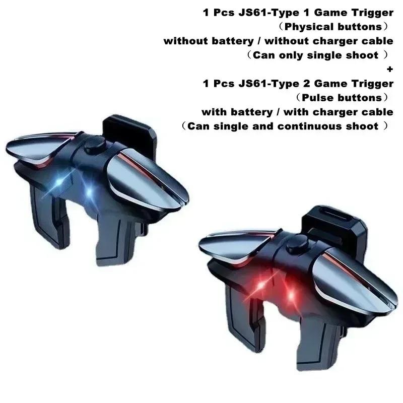 6 Finger Handy-Spiel-Trigger L1 R1 Feuer Ziel Schützen Tasten Gamepad Joystick für IOS Android PUBG Gaming Zubehör Standard black
