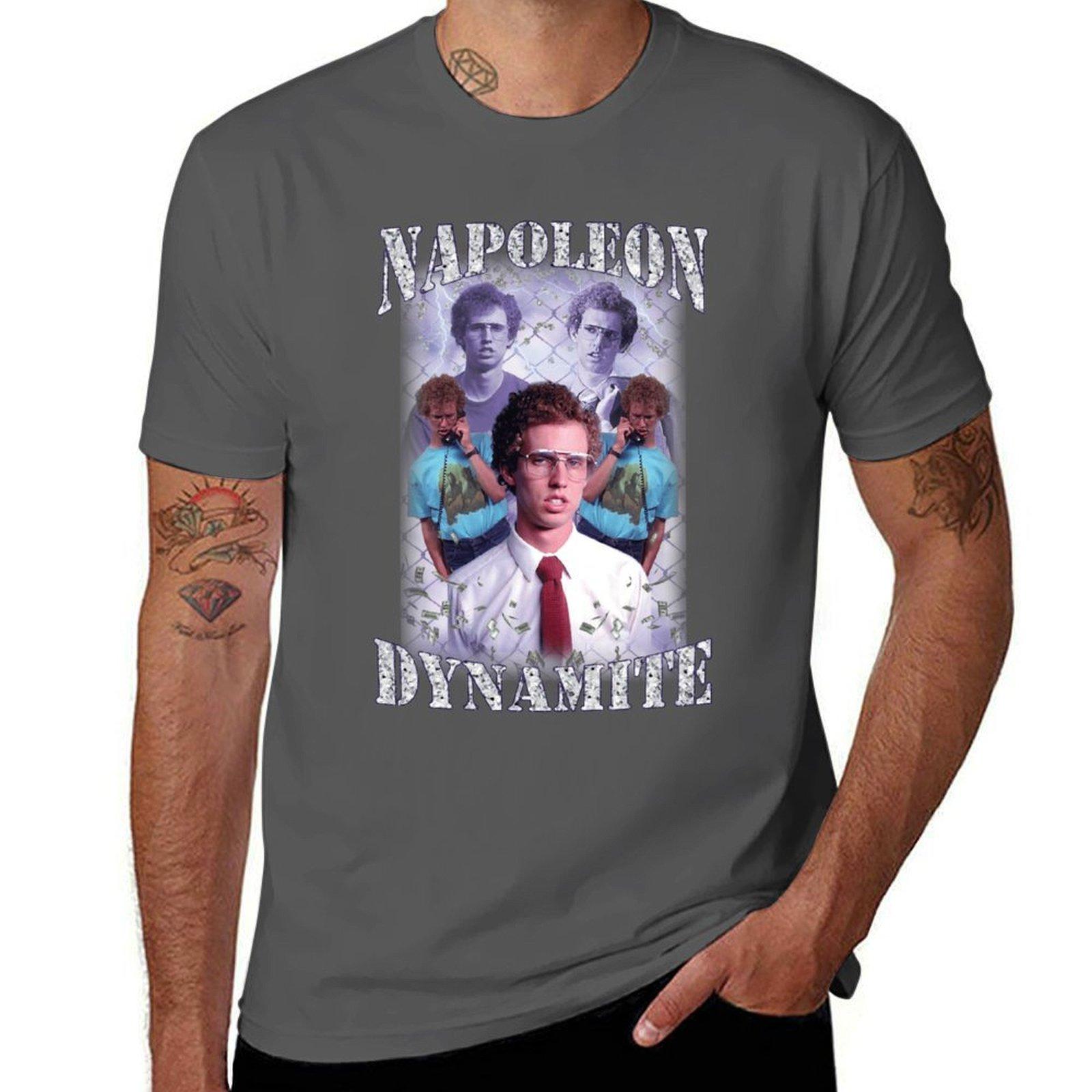 Napoleon Dynamite T-Shirt schwarz Baumwoll-T-Shirt schlicht für Herren Paket T-Shirt personalisiert g man T-Shirts für Herren T-Shirt 3XL gray