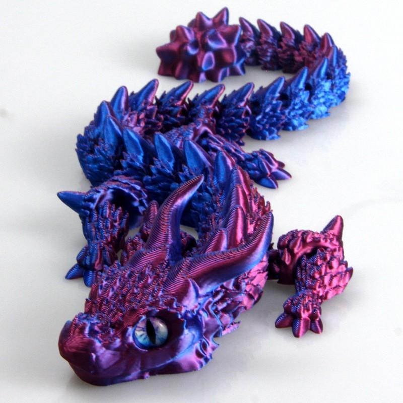 3D-gedruckter Magischer Drache Bewegliches Gelenk Fidget Toy Drehbar Gelenkig Büro Schreibtisch Ornament Erwachsene Kinderspielzeug Kunsthandwerk Geschenk