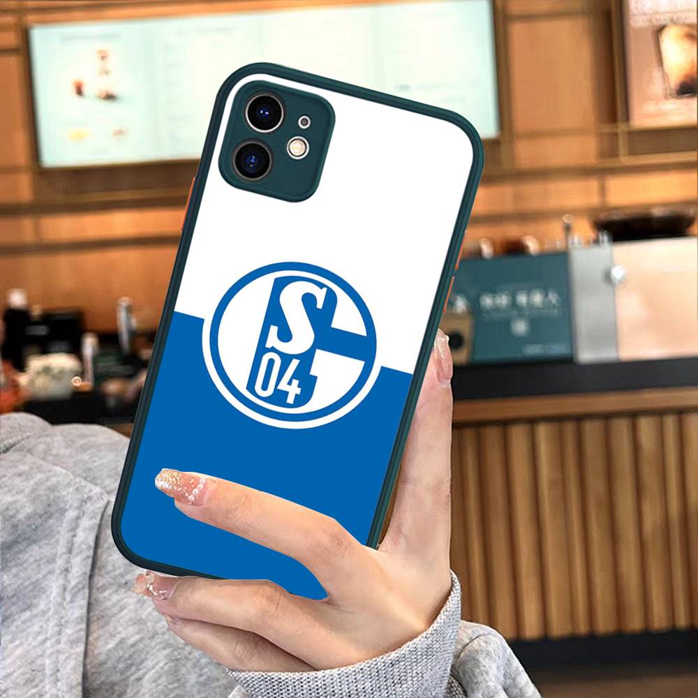 S-Schalke 04 Handyhülle Für iPhone 13 12 X XS MAX Pro Max 16 15 11 14 Pro Max Stoßfeste Matte Hülle iphone 13pro max