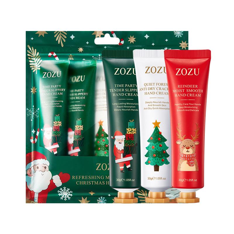 Weihnachtsgeschenke Handcreme-Set Feuchtigkeitsspendendes Nährendes Anti-Trocknungs-Set Hellt trockene Fältchen an den Händen auf Verbessert trockene Haut Zartes, glattes Handpflege-Set 5pcs/bag
