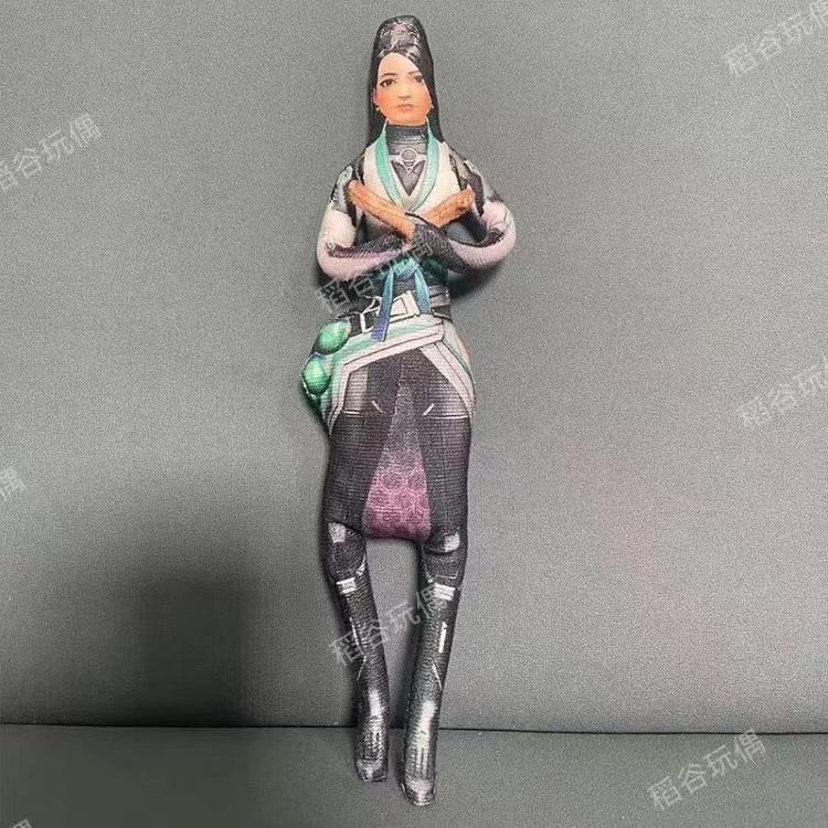 Valorant Jett Reyna Cosplay Plüschpuppen Handgefertigt Abstrakter Drahtskelett Action-Stofftiere Zimmerdekoration Geschenke 28cm