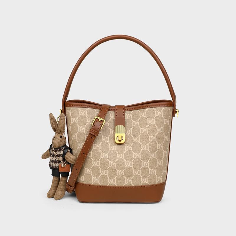 Neue Herbst- und Winter-Handtasche Umhängetasche Hochwertige Handtasche Eine-Schulter-Tasche für den Weg zur Arbeit beige