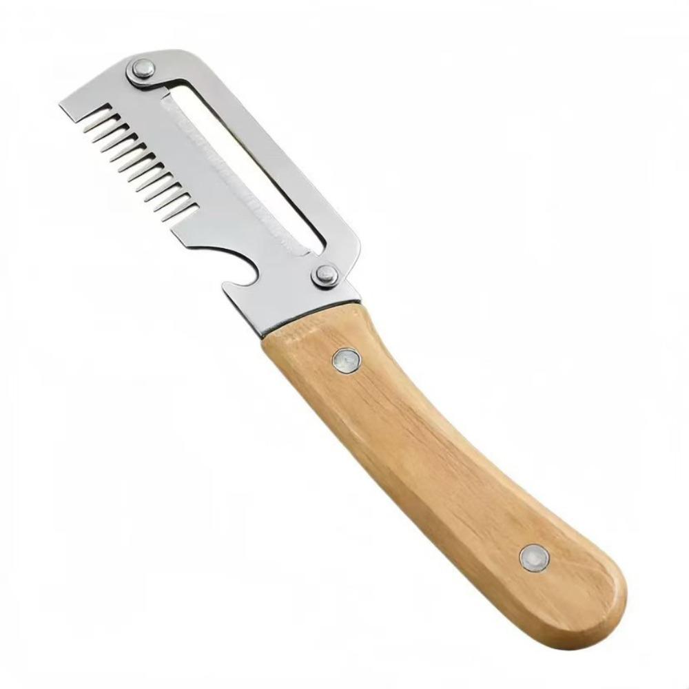 Multifunktionaler Gemüseschäler Edelstahl Küchenschäler Küchenzubehör 1PC beige