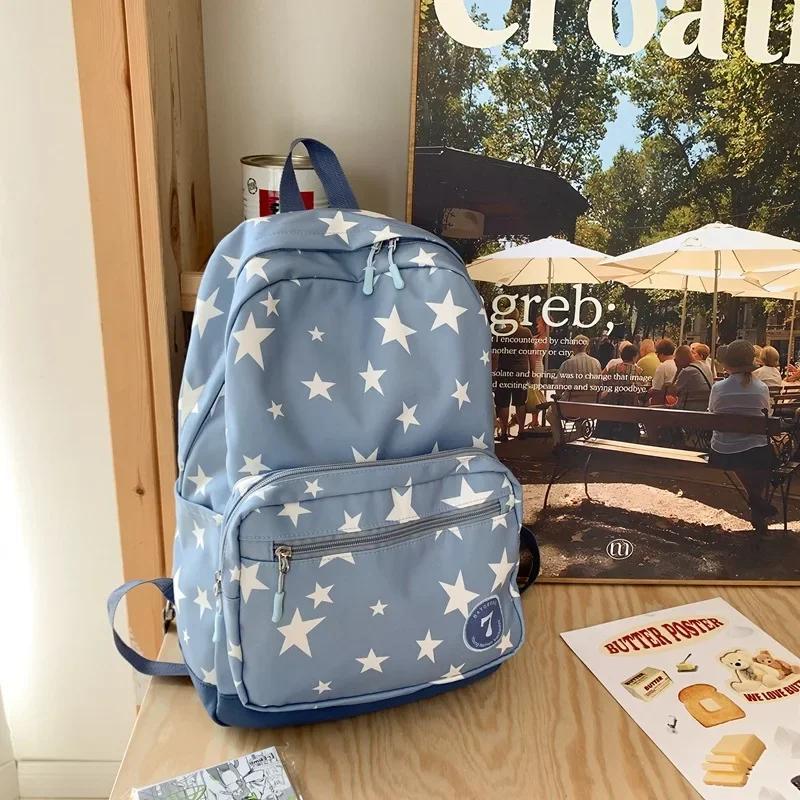 Stern Rucksack für Damen Herren 17 Zoll Stern Laptop Rucksack College Tasche Niedlicher Reise Rucksack Studenten Schulanfang Lässiger Bücherrucksack