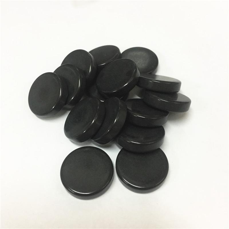 15 Stück/Set 20 mm Neue Backgammon-Spielsteine Würfel Blanko Glänzende Chips Münzen Bauer Schachzubehör schwarz