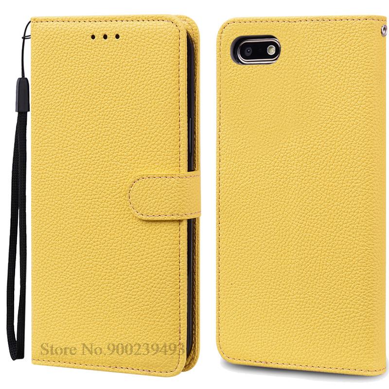 Für Huawei Y5 Lite Hülle 2018 Für Huawei Y5 Prime 2018 Brieftasche Leder Klapphülle Für Huawei Y 5 Y5 2018 Hülle Coque Fundas Shell Y5 2018 gelb
