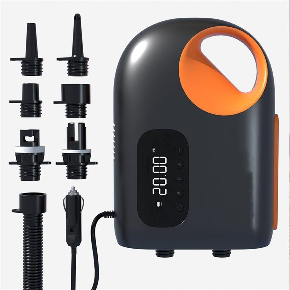 20PSI DC Aufblasbare Elektrische Luftpumpe Hohe Geschwindigkeit Luftkompressor Für Outdoor Surfen Stand Up Paddle Board Luftmatratze SUP Boot Kajak black