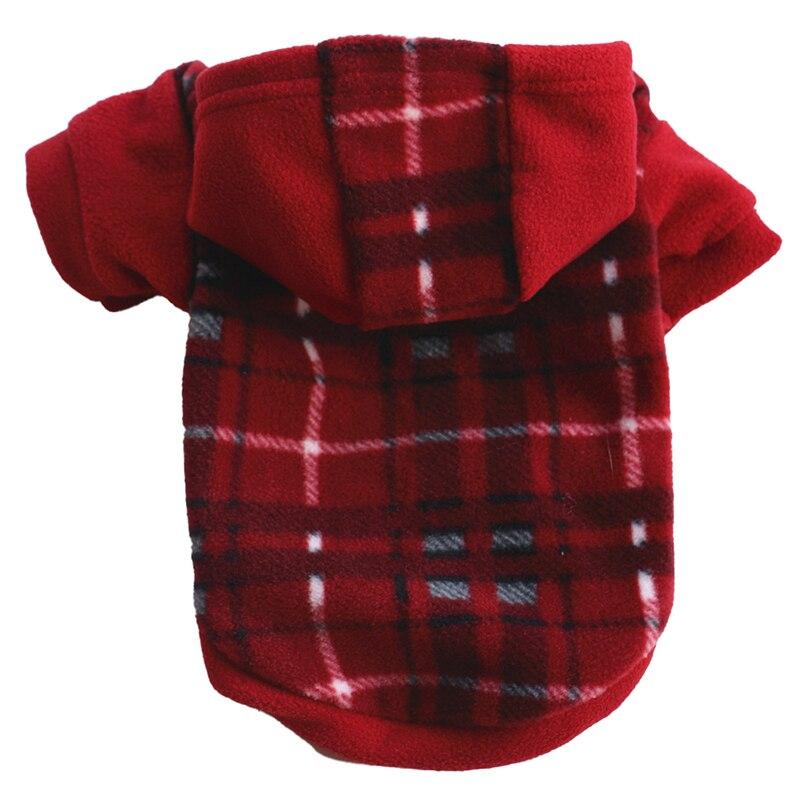 Weihnachts-Haustier-Kleidung, Winter-Hunde-Kapuzenpullover, karierter Hundemantel, Jacke, Herbst-Welpen-Kleidung, Kostüm für große Hunde, niedliche karierte Katzenbekleidung, Heimtierbedarf L wein rot