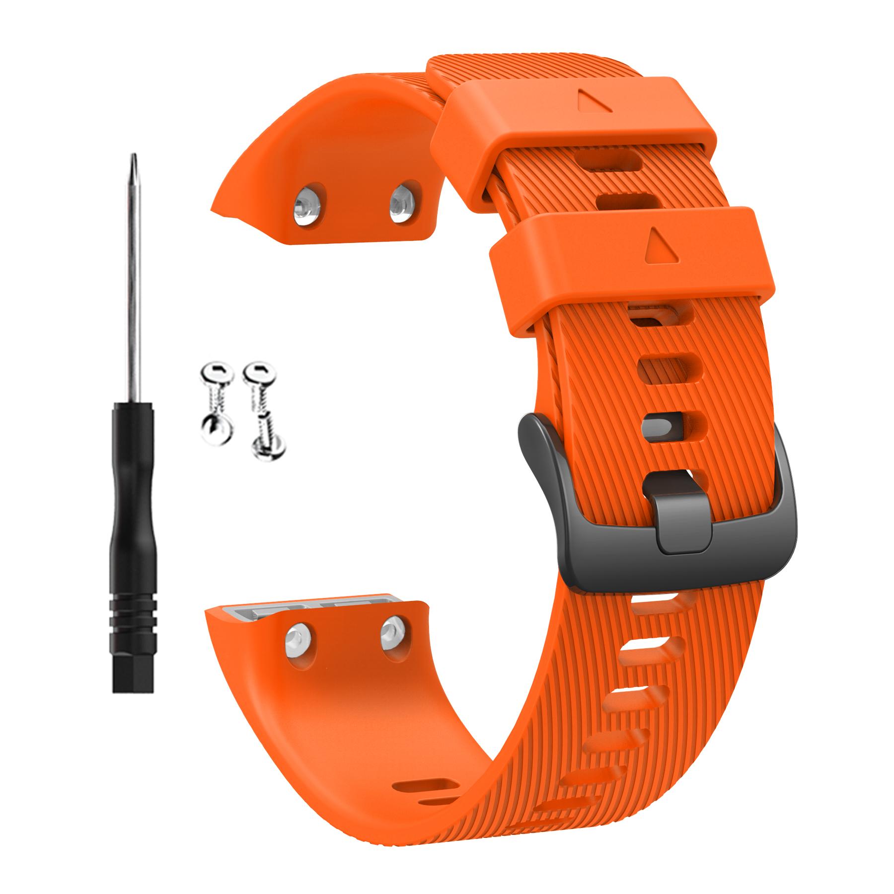 Armband für Garmin Forerunner 35 Smartwatch-Armband Silikon-Armbänder für Garmin Forerunner 30 Armband Uhrenarmband Armreif orange