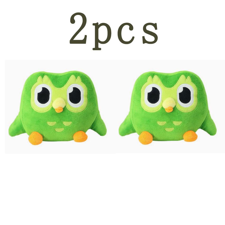 Grünes Duolingo Eulen Plüschtier Duo Plüschtier von Duo der Eule Cartoon Anime Eulenpuppe Weiches Stofftier Kinder Geburtstag