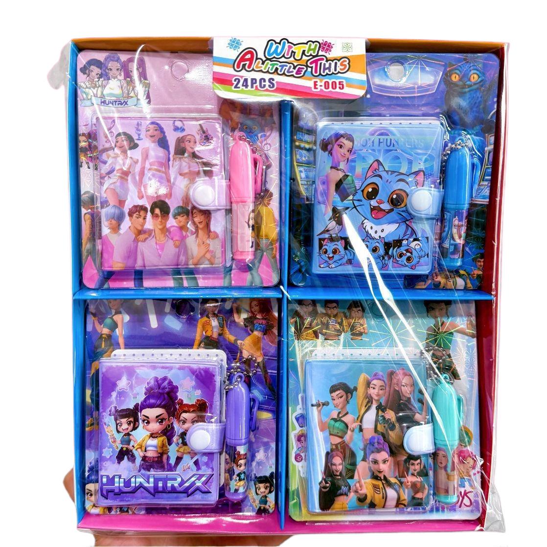 2026 heiß KPOP Dämonenjäger Mädchen Notizbuch Cartoon Schreibwaren Set Notizbuch und Kugelschreiber Kleines Set Schülergeschenk Schreibwaren blue