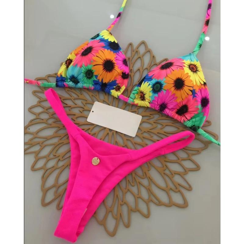 Neuer Bikini Damen Badeanzug Strandurlaub Bademode Leopardenmuster Sexy Bikini Set Strandbekleidung Badeanzug String Badeanzug Biquinis M