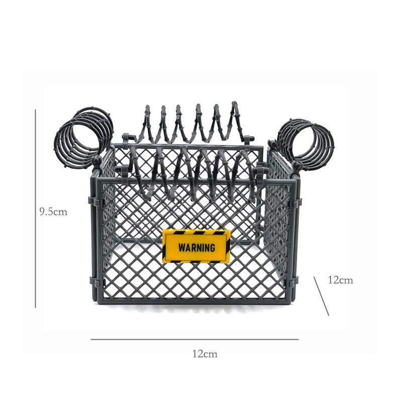 Moc Military Serie Logo Schutz Mesh Bausteine Hühnerdraht Frühling Military Wand Szene Zusammenbau Bausteine Spielzeug
